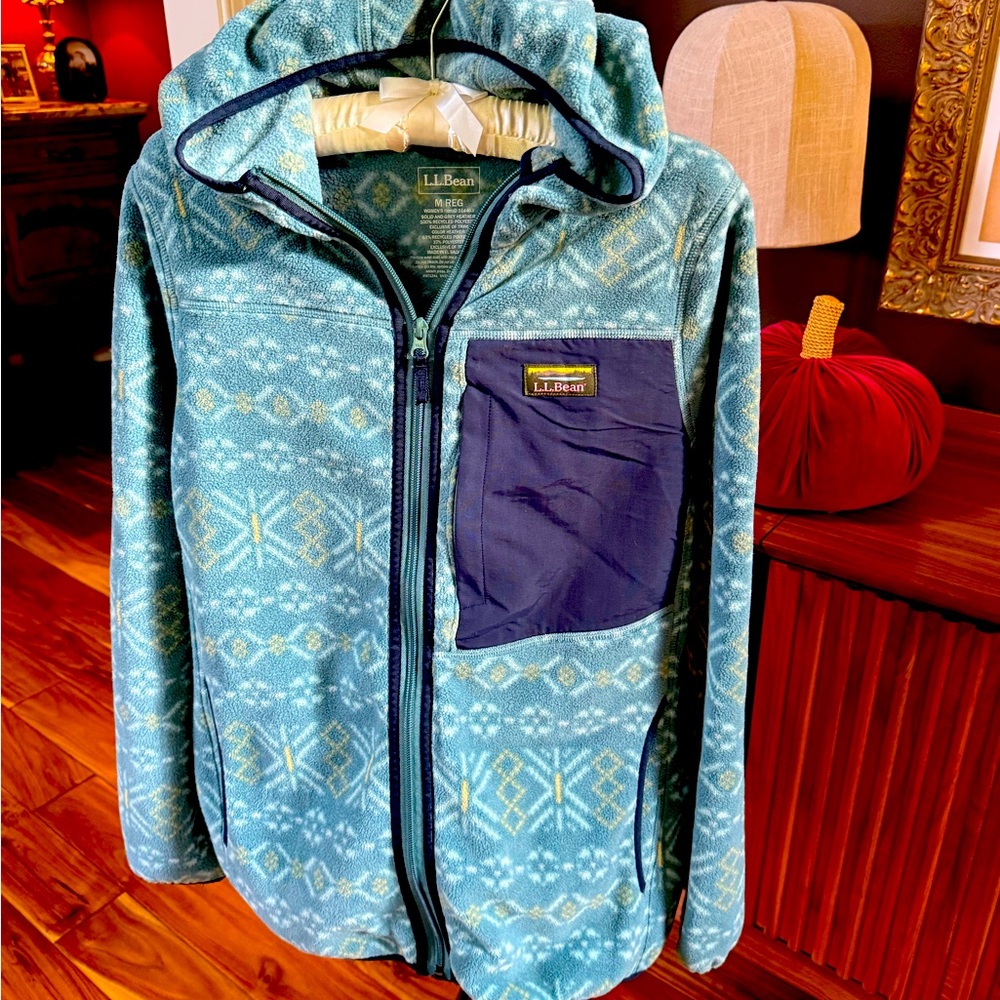 L.L. Bean Women’s Blue Patterned Jacket